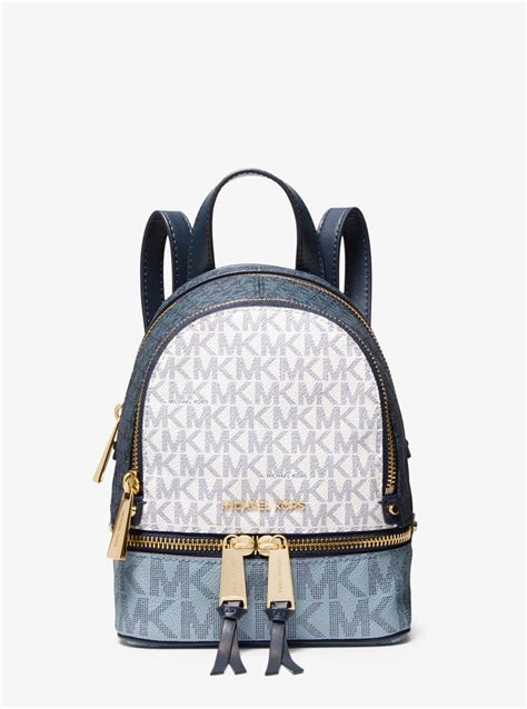 michael kors rhea mini color-block logo backpack|Rhea Mini Logo Backpack .